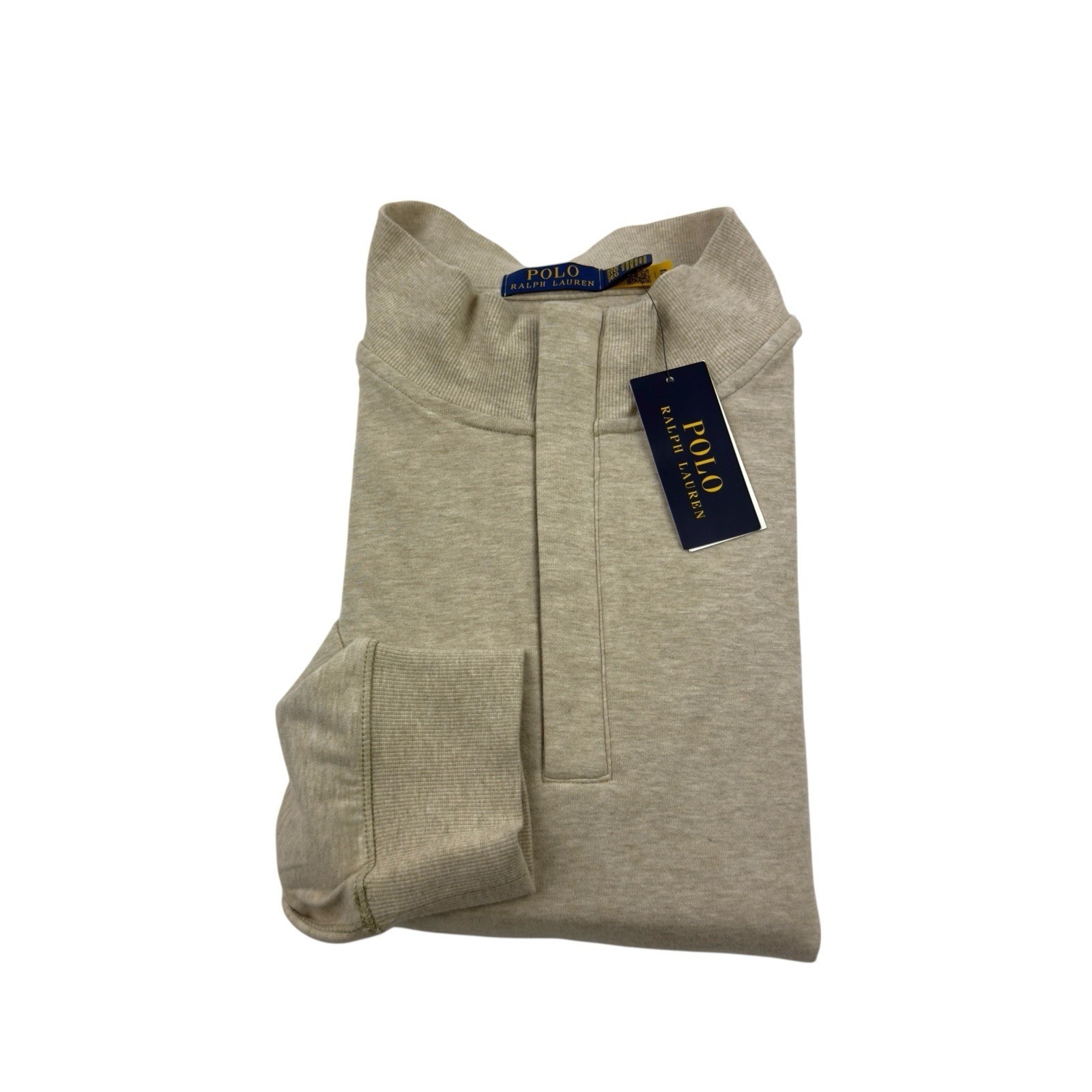 Polo Ralph Lauren Â¼ Zip Pullover Sweater Cotton Blend Heather Light Brown 3xb Nw
